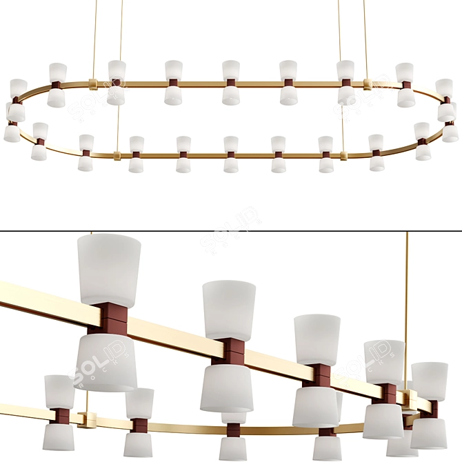 Elegant Royal Chandelier Design 3D model image 1