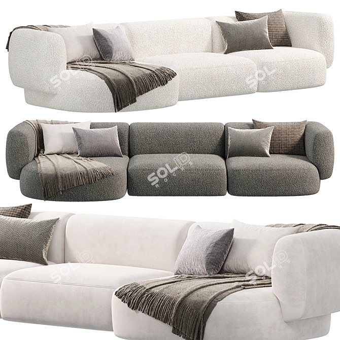 Versatile Hug Modular Sofa 2015 3D model image 1