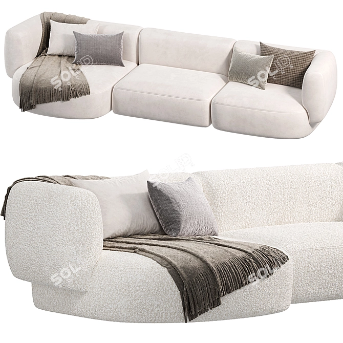 Versatile Hug Modular Sofa 2015 3D model image 2