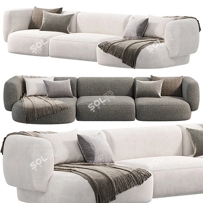 Versatile Hug Modular Sofa 2015 3D model image 3