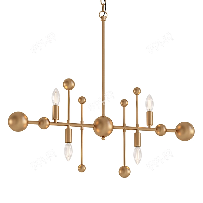 Sleek Milky Way Pendant Light 3D model image 1