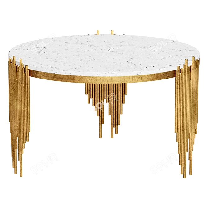 Elegant Waterfall Marble Coffee Table 3D model image 1