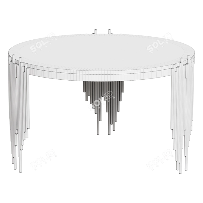 Elegant Waterfall Marble Coffee Table 3D model image 2