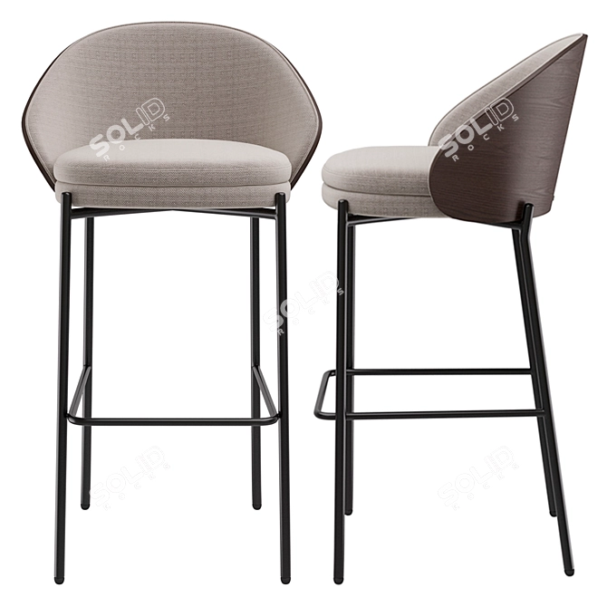 Kave Home Eamy Bar Stool 3D model image 3