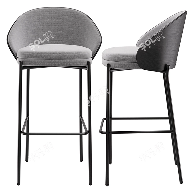 Kave Home Eamy Bar Stool 3D model image 4