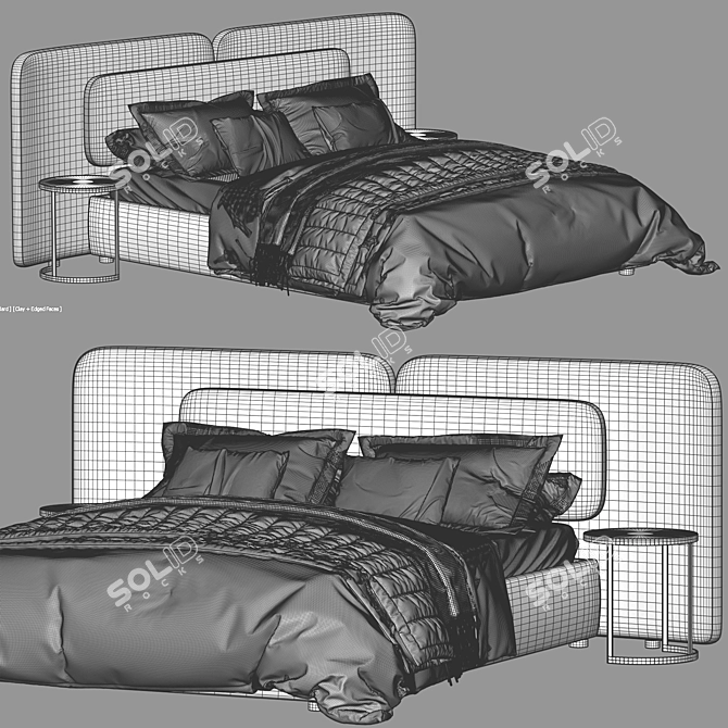  Modern Angelo Bed Design 3D model image 5