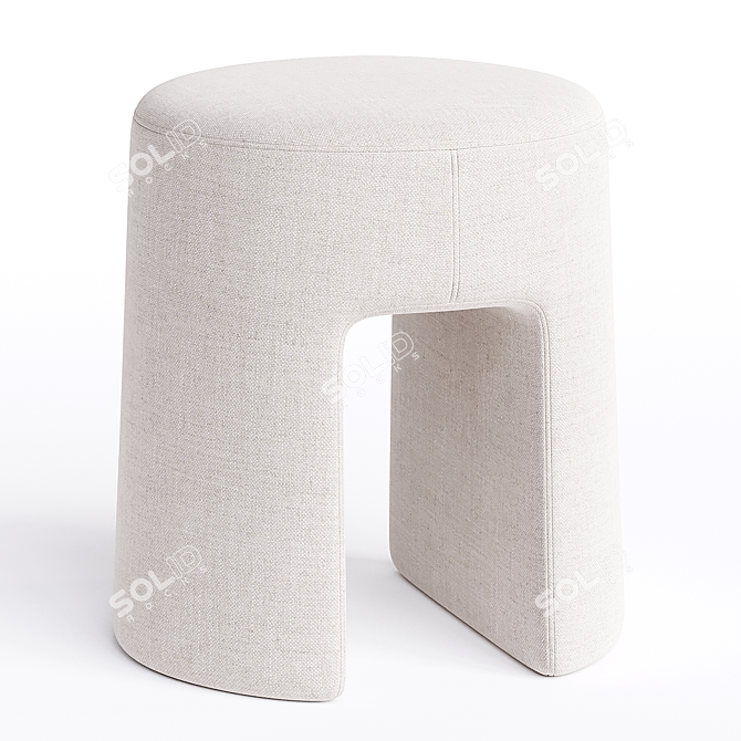 Modern Pouf for Stylish Homes 3D model image 2