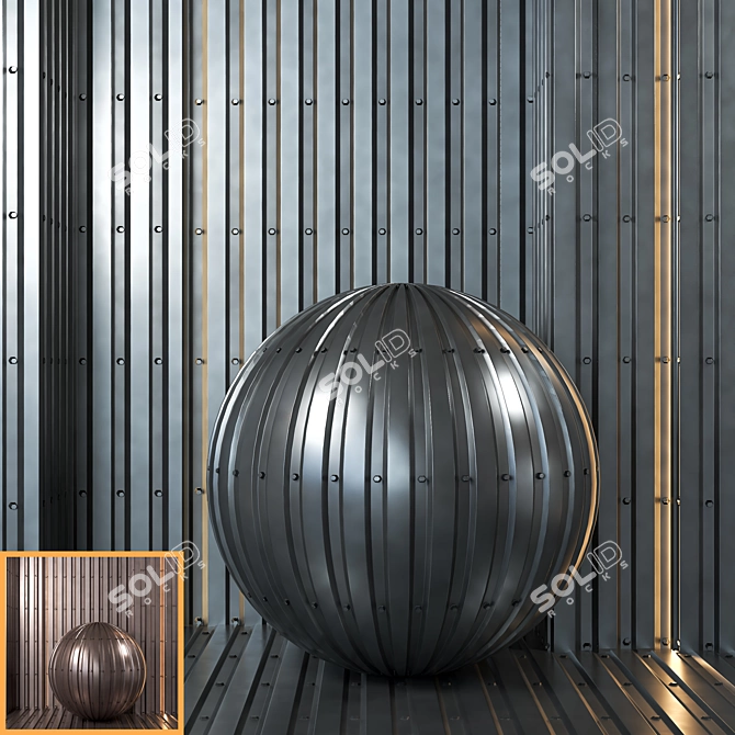 4k Metal Sheet Texture Collection 3D model image 1