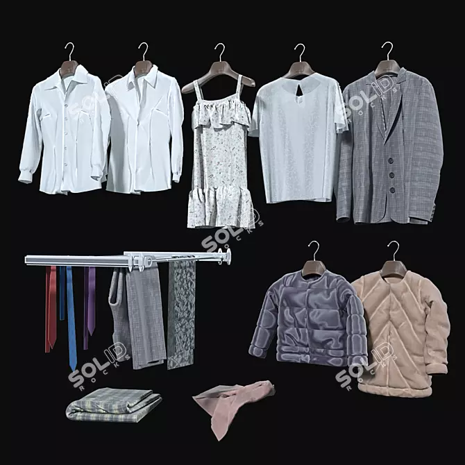 Servetto 3T Closet Accessories 3D model image 5