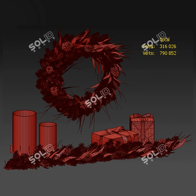 Festive Pottery Barn Decor Collection 3D model image 5