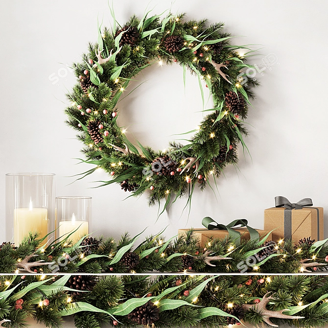 Festive Pottery Barn Decor Collection 3D model image 6