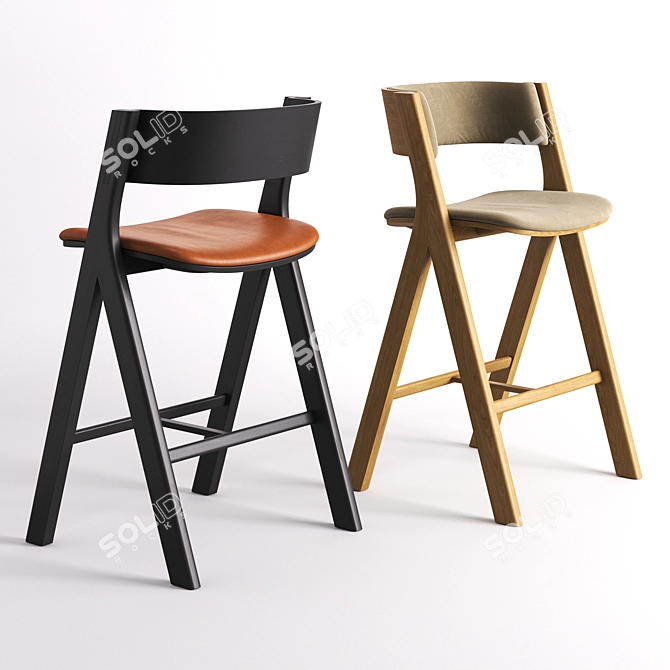 Modern Cantarutti Bar Stool 18K 3D model image 1