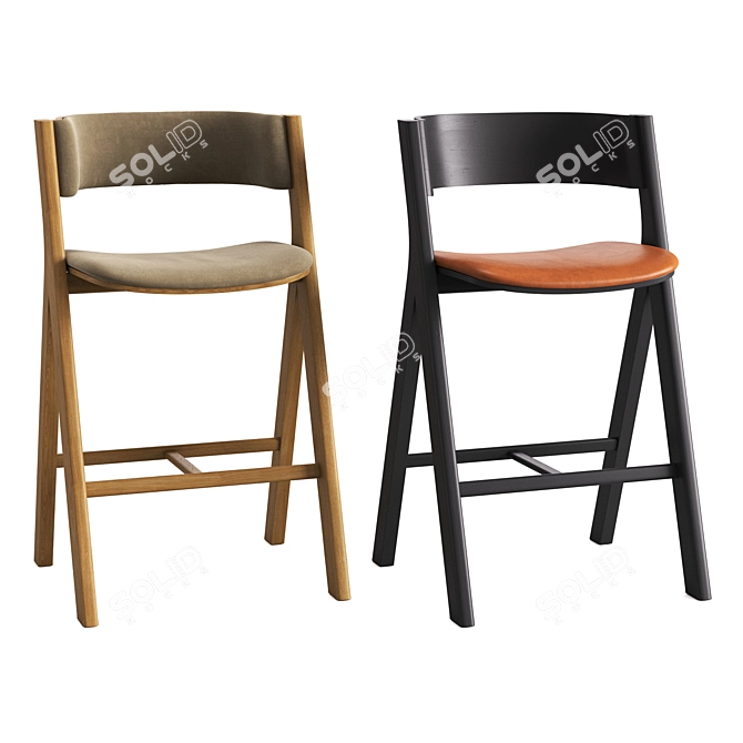 Modern Cantarutti Bar Stool 18K 3D model image 13