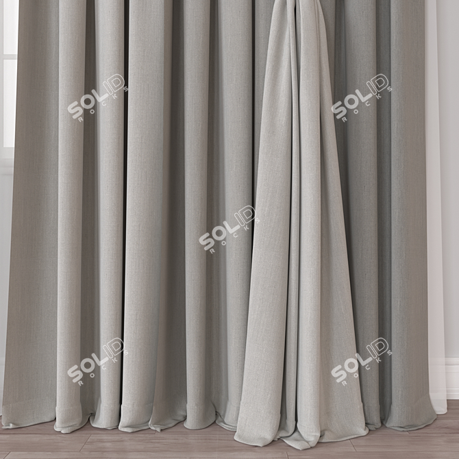 3D Curtain Model Set Render Formats 3D model image 2