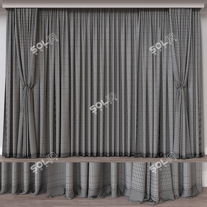 3D Curtain Model Set Render Formats 3D model image 4