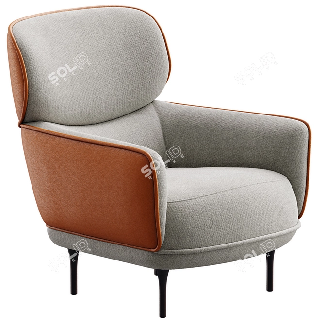 Modern Minimalist Chair LXR07 Model 3D model image 3