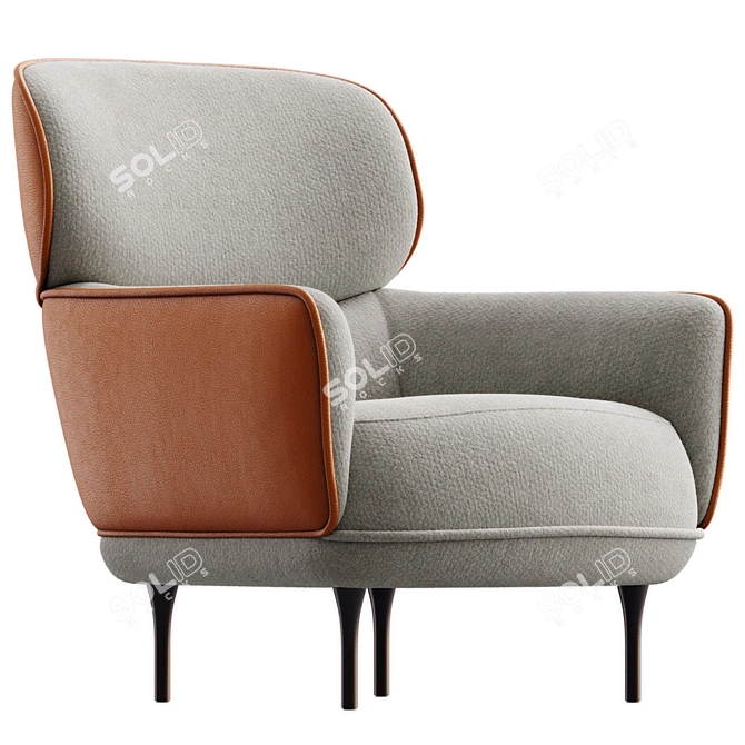 Modern Minimalist Chair LXR07 Model 3D model image 6