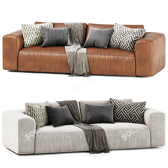 Modern Fenton Sofa CollectionAndFeel 3D model image 1