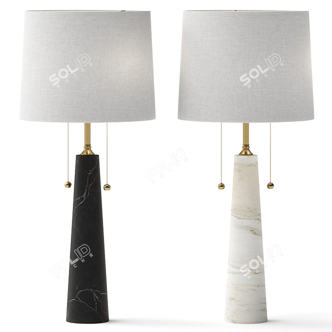 Sleek Sydney Table Lamp 3D model image 1