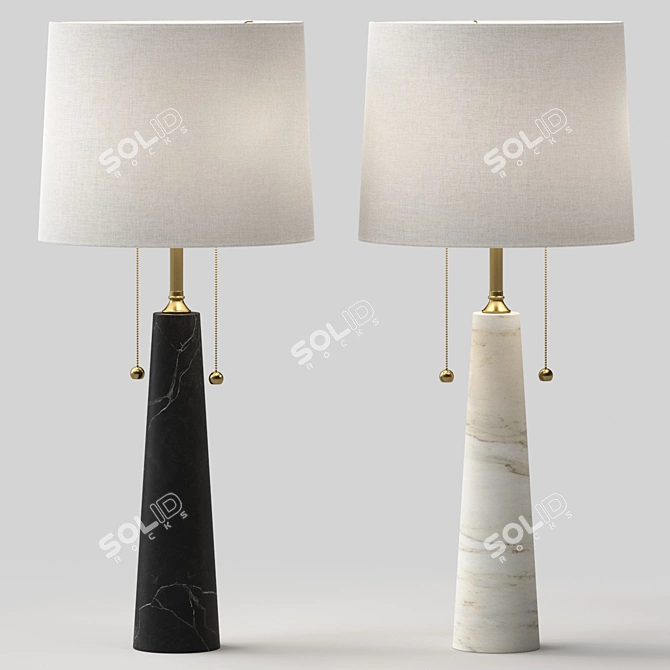 Sleek Sydney Table Lamp 3D model image 2