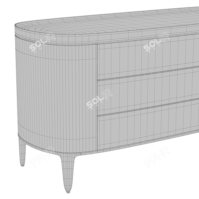 Poliform GENTLEMAN Chest Drawers 3D model image 5