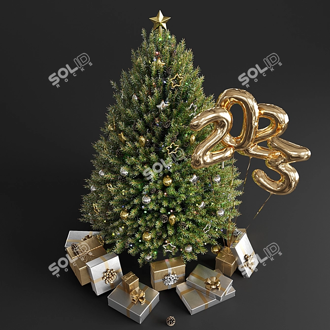 Christmas Tree 2023 VRaya Version 3D model image 2