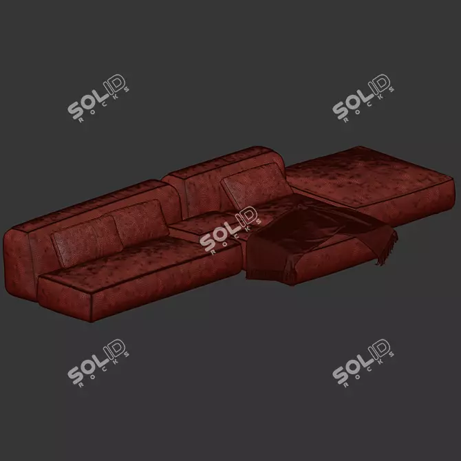 Lema Cloud Sofa Modular Set 3D model image 6