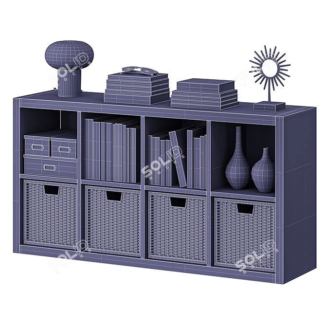 IKEA KALLAX 77cm Shelving Unit 3D model image 2