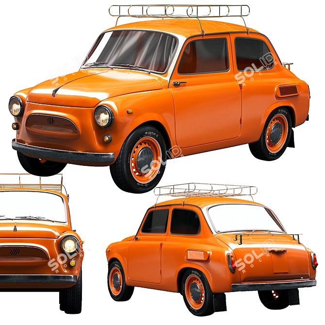 Low-Poly Zaz 965 Turbosmoth Model 3D model image 1