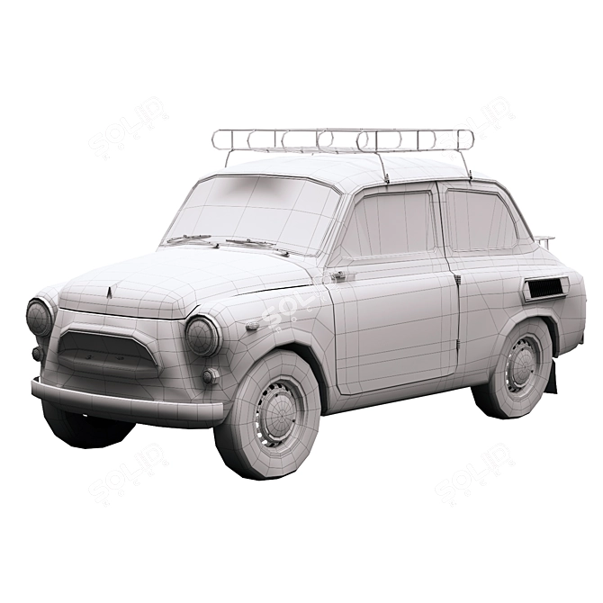 Low-Poly Zaz 965 Turbosmoth Model 3D model image 7