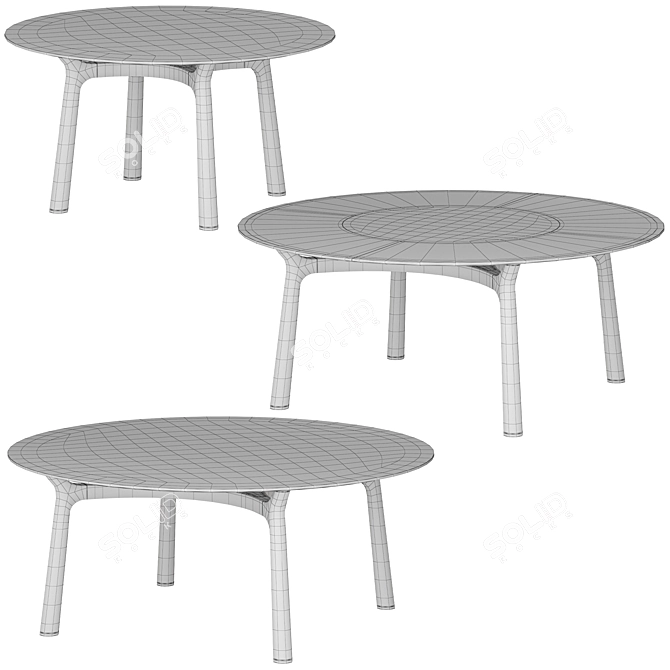 Giorgetti Memos Round Table Set 3D model image 6