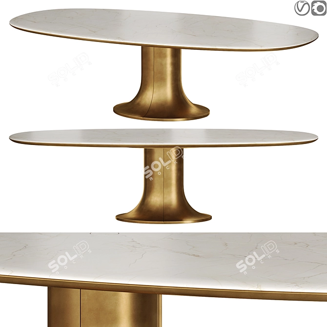Giorgetti Mizar Luxury Polygonal Table 3D model image 1