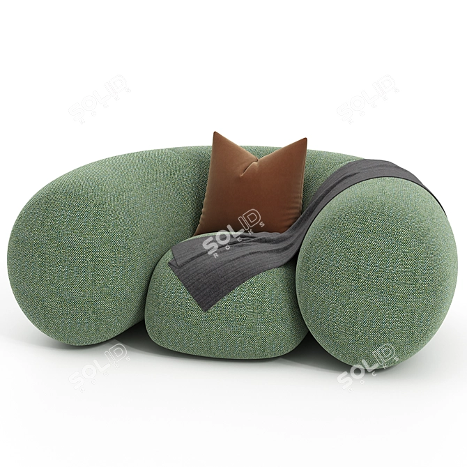 Modern Mollo Armchair 3D Model 3D model image 4