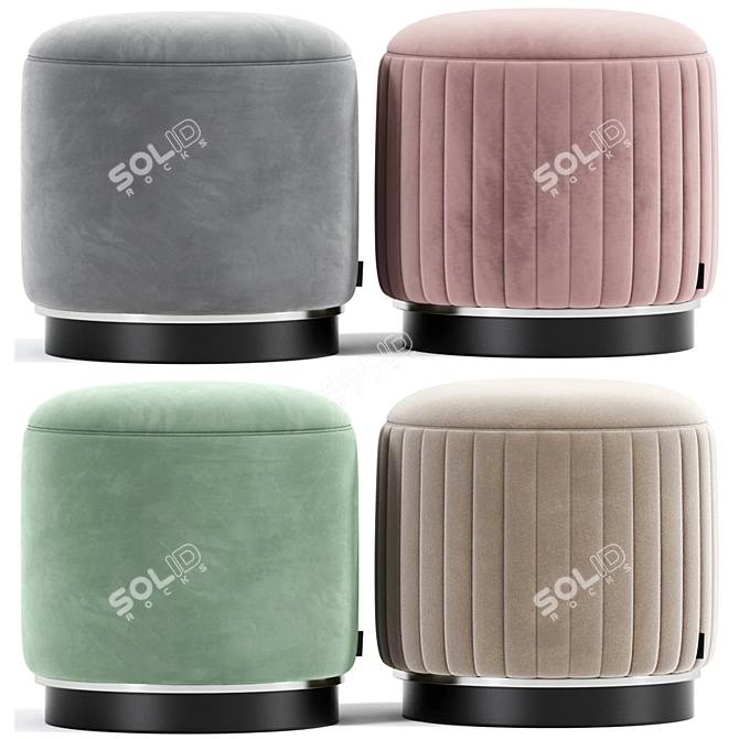 Modern Ottoman Pouf 3D Models 3D model image 1