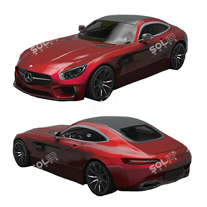 Mercedes AMG GTS 3D Model 3D model image 2