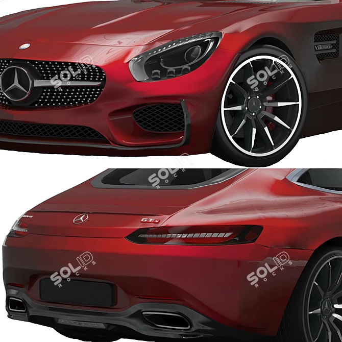 Mercedes AMG GTS 3D Model 3D model image 5