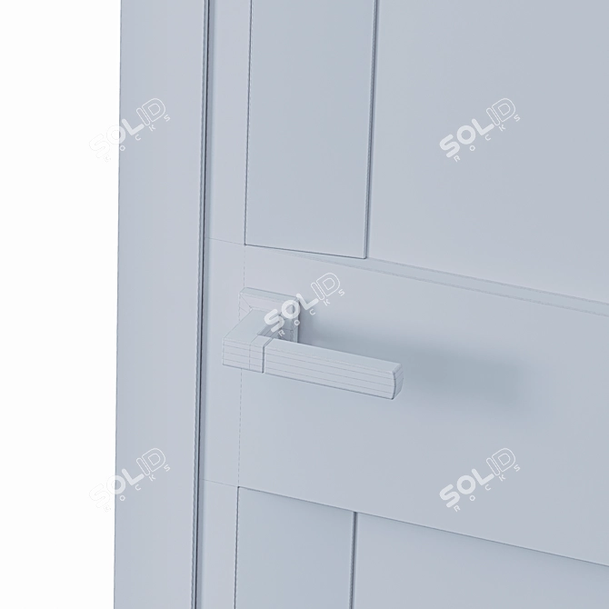 Contemporary Style Door with Unique Design 3D model image 3