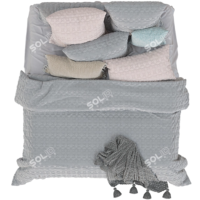 Luxury Duke Velvet Quilt Set 3D model image 3