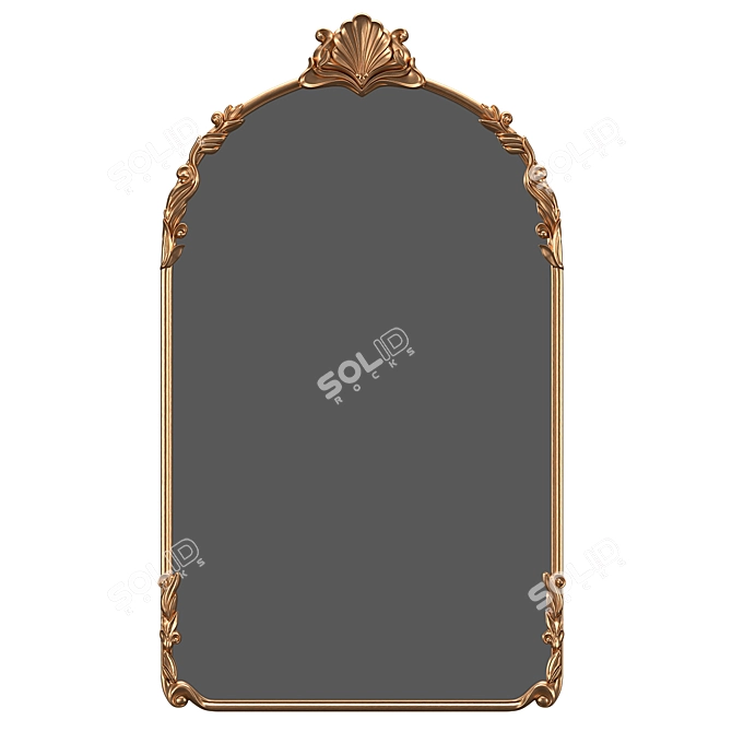 Elegant Camillia Mirror in 3D 3D model image 1