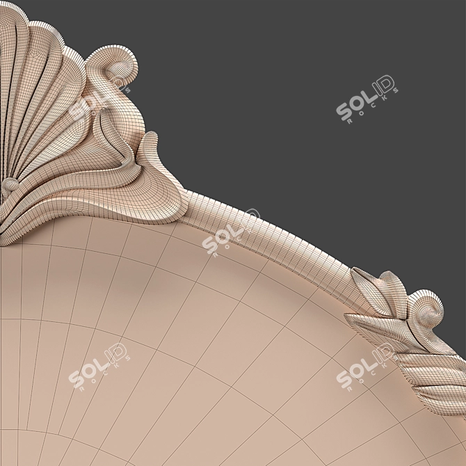 Elegant Camillia Mirror in 3D 3D model image 3