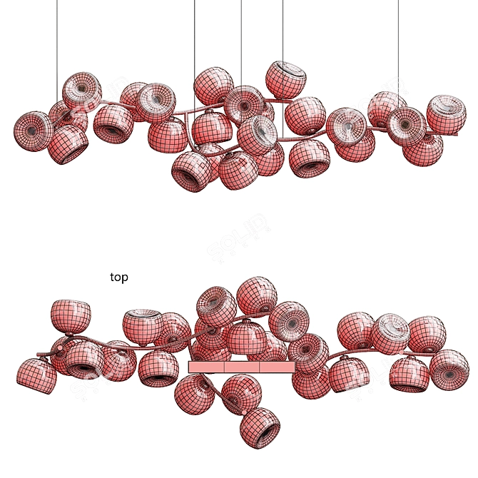 Sculptural Maehwa 34 Lighting Fixture 3D model image 4