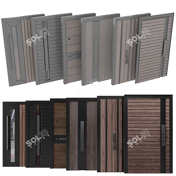 Diverse Entrance Collection with Handles 3D model image 7