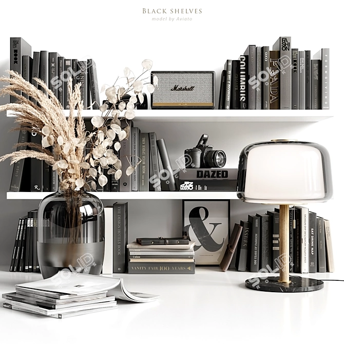  Adjustable Grid Shelf Set 3D model image 1