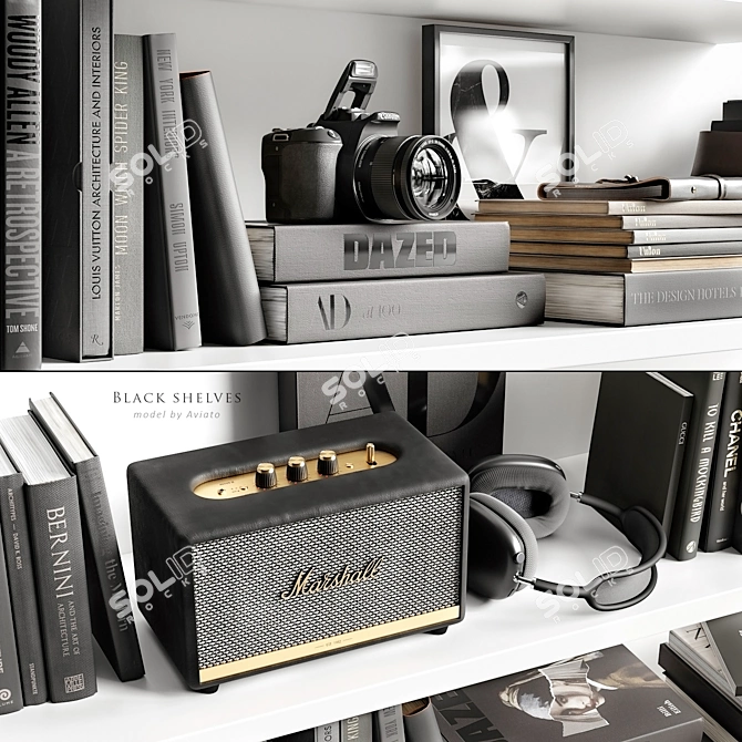  Adjustable Grid Shelf Set 3D model image 3