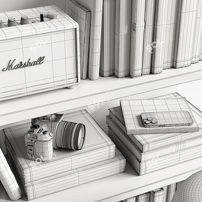  Adjustable Grid Shelf Set 3D model image 5