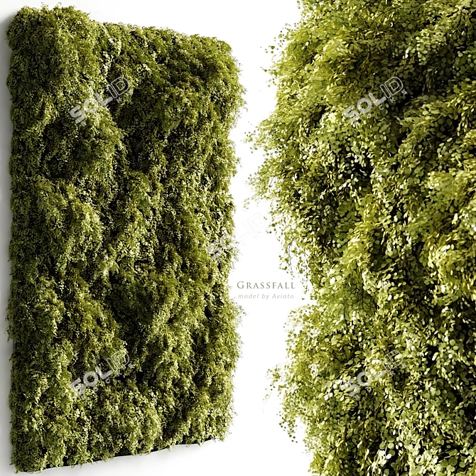 Branching Plant Wall Prop 3D model image 1