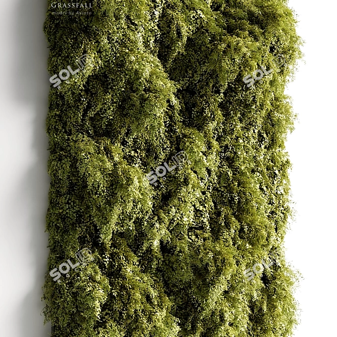 Branching Plant Wall Prop 3D model image 2