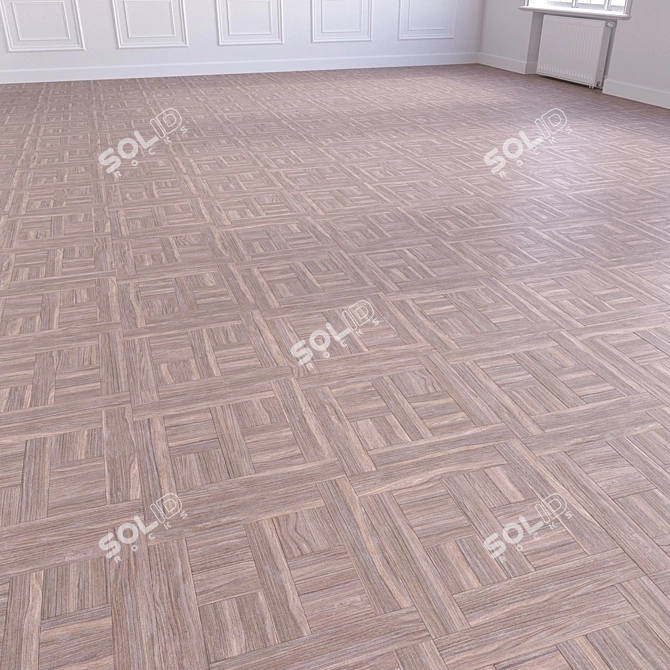 Modular Wood Floor 3D Model 3D model image 4