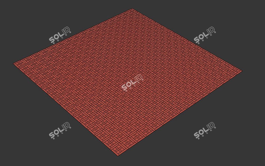 Modular Wood Floor 3D Model 3D model image 6