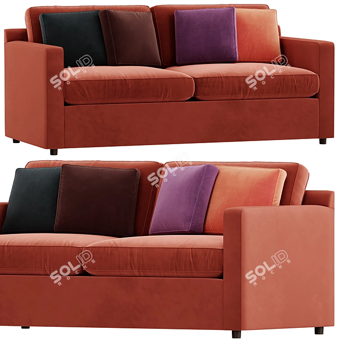Modern Barrett II Track Arm Sofa 3D model image 3